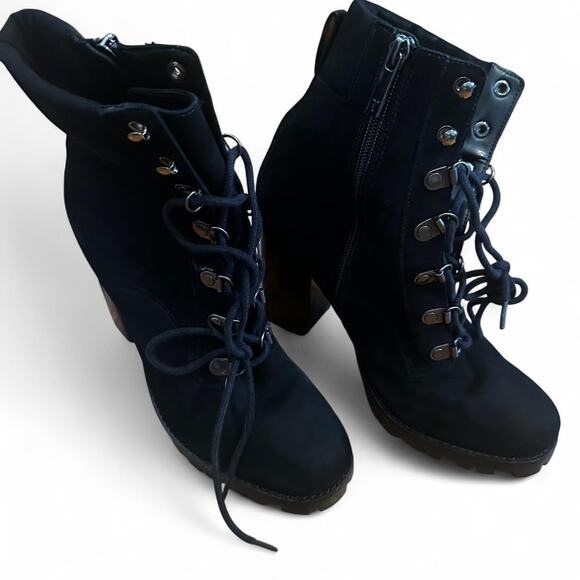 Ted Baker Heeled Black Lace up boots - Picture 2 of 8